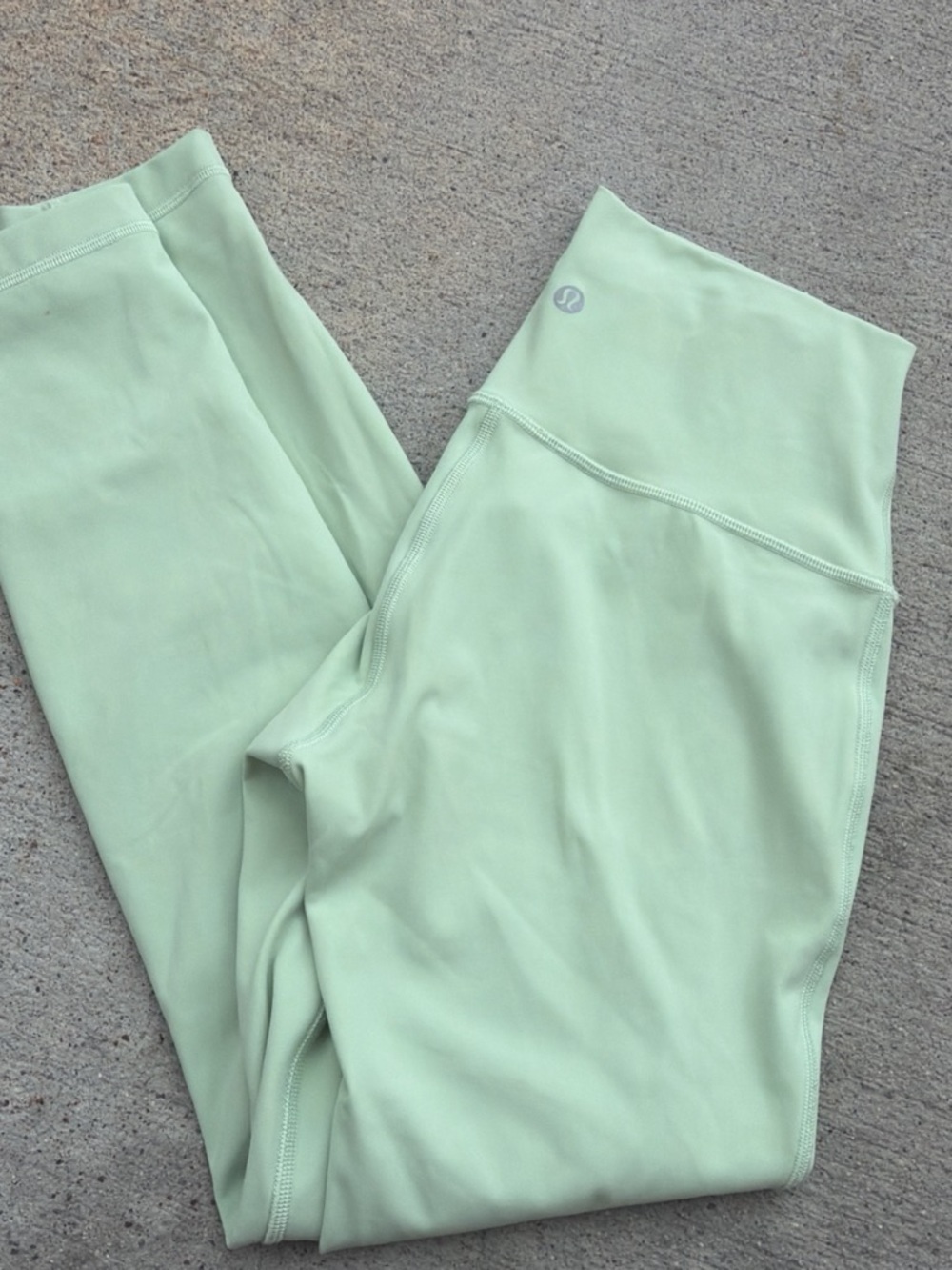 Lululemon Wunder Under Crop Legging 4 High Rise Stretch Pants Creamy Mint Green